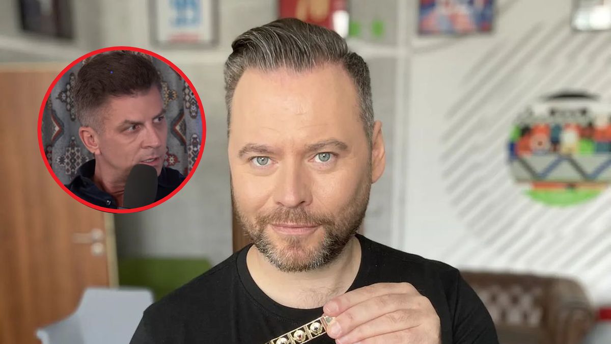 Na zdjęciu Krzysztof Stanowski. W "ramce" Mateusz Borek.