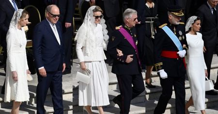 Księżna Charlene, królowa Letizia i królowa Matylda emanują elegancją na mszy inauguracyjnej papieża Leona XIV