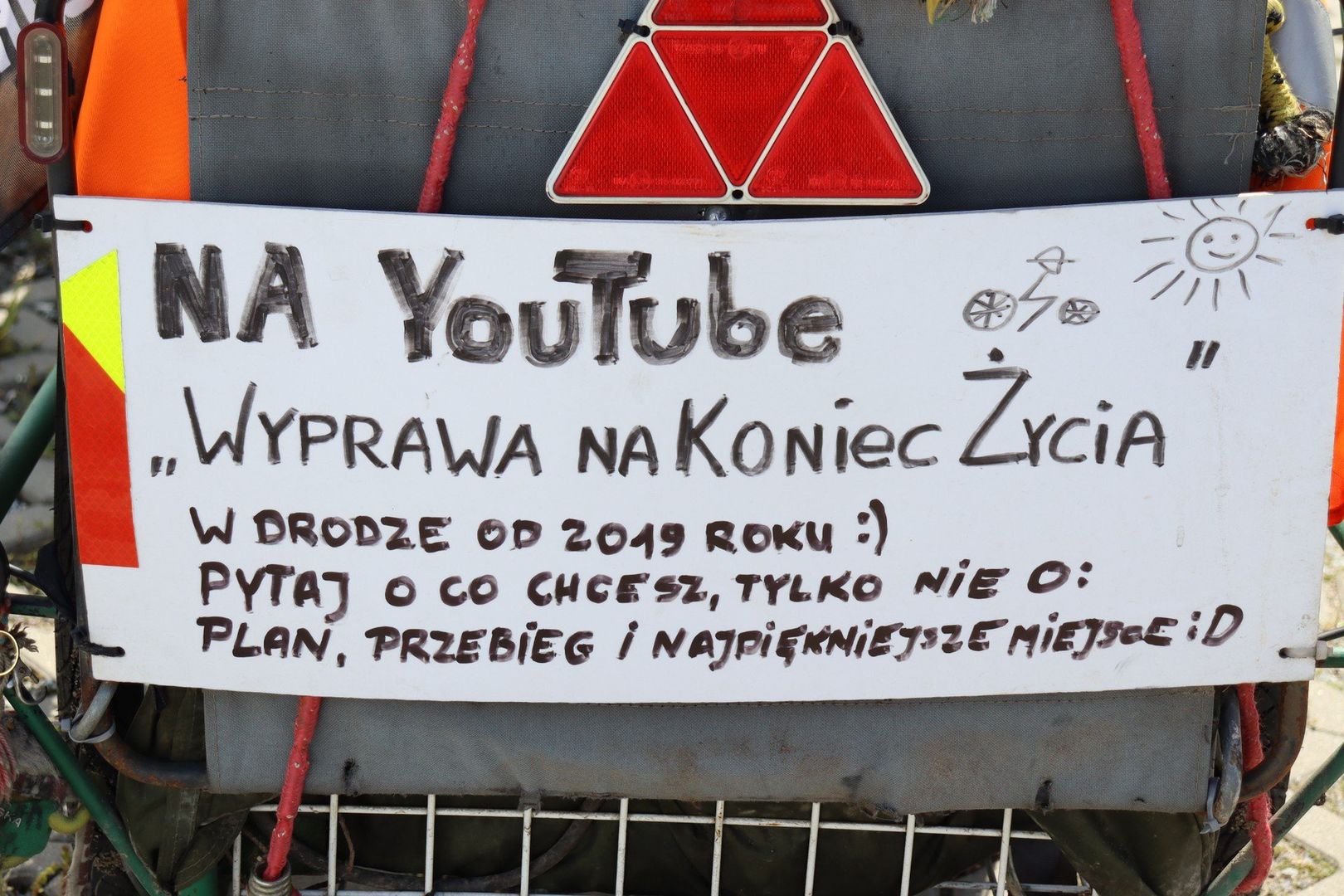 Na zdjęciu Pan Robert Łyczak, który w podróży jest już od sześciu lat