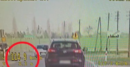 Jechał przez wieś 114km/h. Po zatrzymaniu zwyzywał policjantów