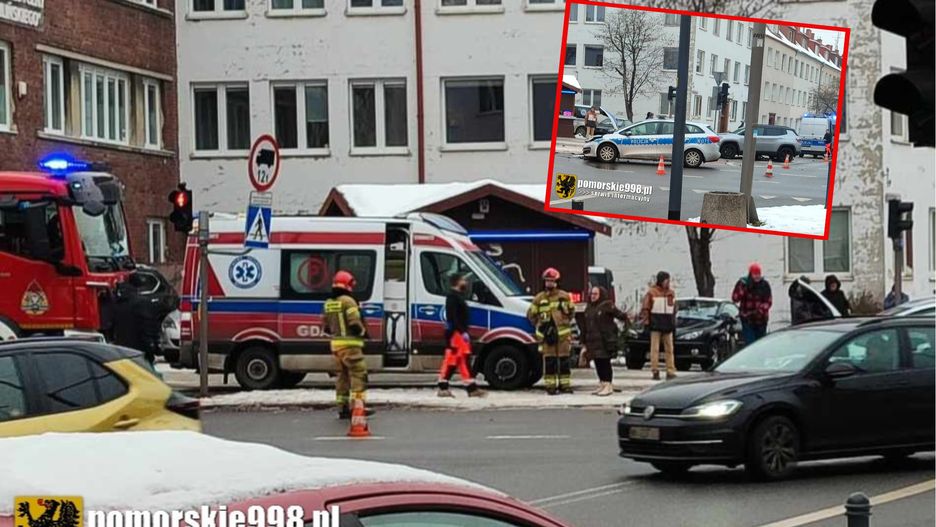 Kolizja w Gdańsku Wrzeszczu