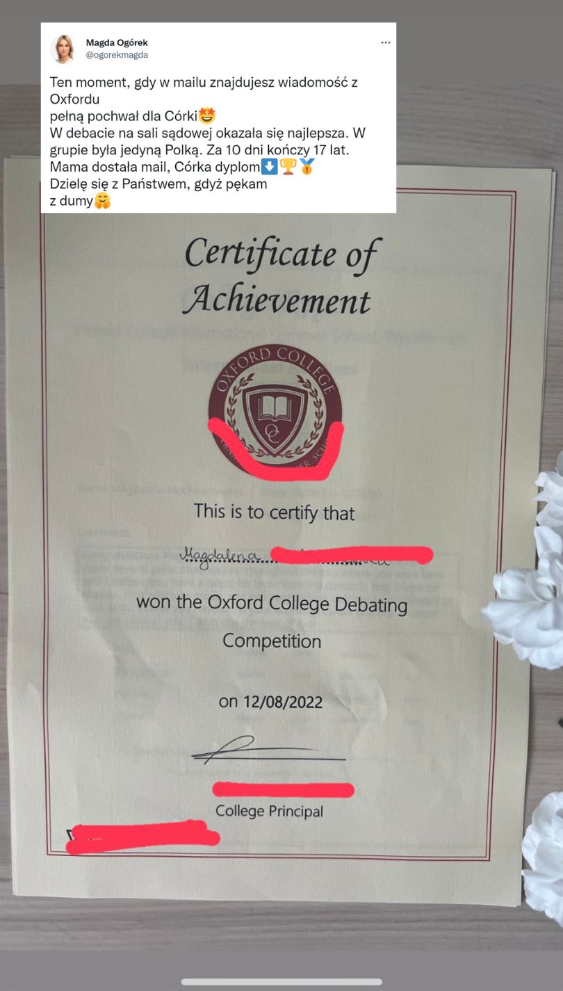 Magdalena Ogórek komentuje zamieszanie po sukcesie córki na Oxfordzie