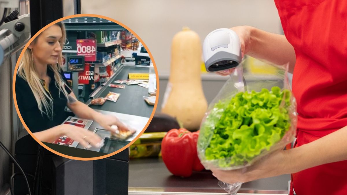 Kasjerka z Biedronki żartuje ze świątecznego pośpiechu.