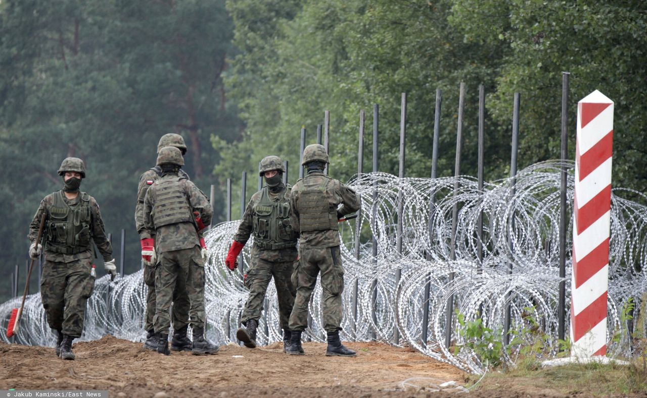 Żołnierze na granicy polsko-białoruskiej 