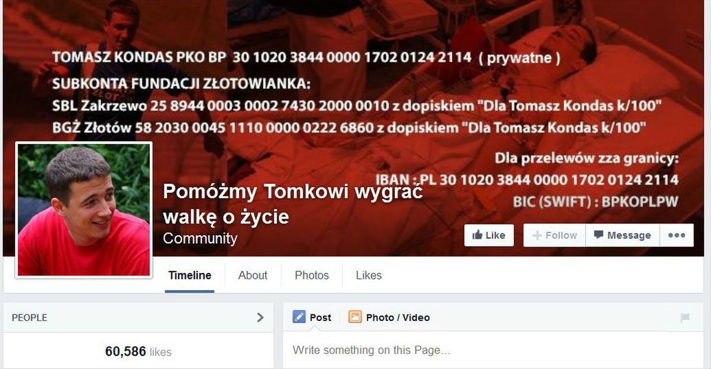 Takie rzeczy się zdarzają. Chory na raka chłopak z Polski zebrał milion na Facebooku 2