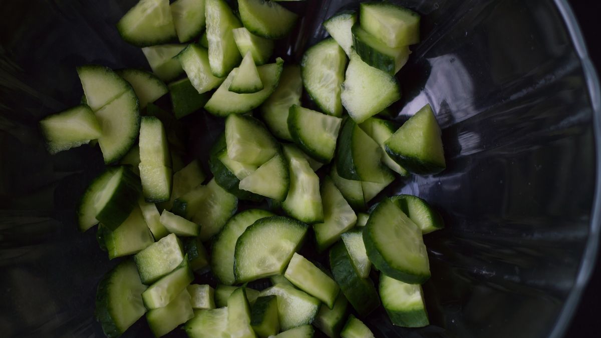 Sliced cucumber in a glass salad bowl
Sliced cucumber in a glass salad bowl
VeranikaSmirnaya
Vitamin, Healthy Eating, Dieting, Recipe, Vegetarian Food, Appetizer, Raw Food, Organic, Cucumber, Cutting, Cooking, Ingredient, Freshness, Green Color, Black Color, Glass - Material, Slice, Food And Drink, Vegetable, Plant, Domestic Kitchen, Salad, Bowl, Plate, Vegan Food