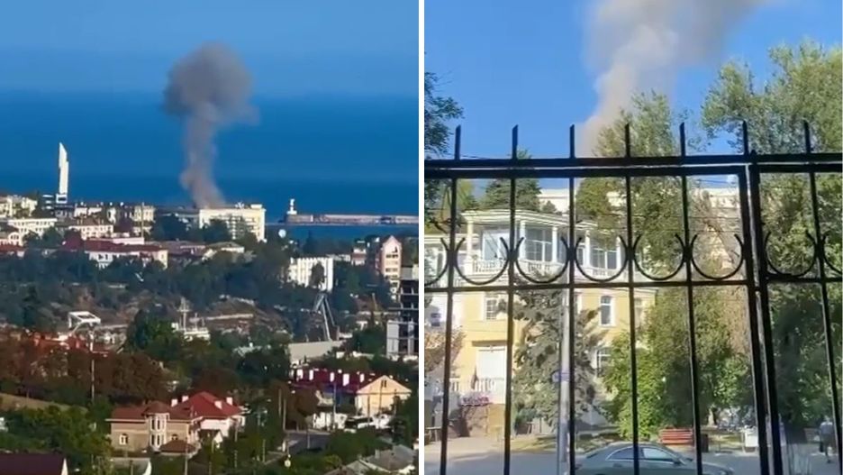Na okupowanym Krymie dron uderzył w dach siedziby Floty Czarnomorskiej