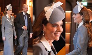 Księżna Kate znów ZACHWYCA. Podczas kolejnego spotkania postawiła na szarość i biel (ZDJĘCIA)