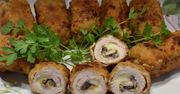 Roladki schabowe z pieczarkami i mozzarellą