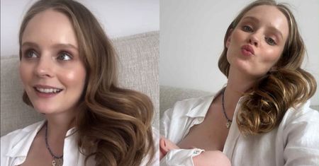 Olga Kalicka karmi córkę piersią i oznajmia, że miesięczna Aniela już ZAGRAŁA w pierwszej reklamie