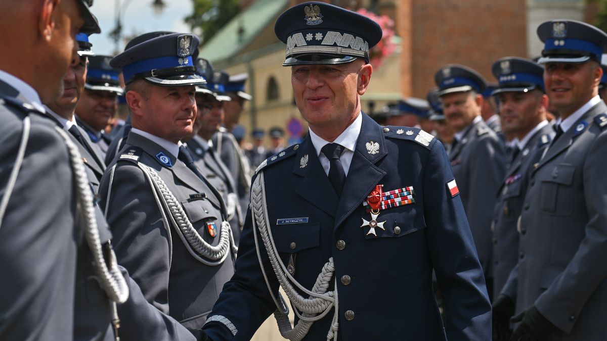 Police Commander in Chief, Inspector General of Polish Police, Jaroslaw Szymczyk, during the celebration of the Police Day in Podkarpackie Voivodeship (Subcarpathia Province) held in Rzeszow.
On Wednesday, July 27, 2022, in Rzeszow, Podkarpackie Voivodeship, Poland. (Photo by Artur Widak/NurPhoto via Getty Images)