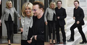 Brigitte Macron wita Bono w Pałacu Elizejskim (ZDJĘCIA)