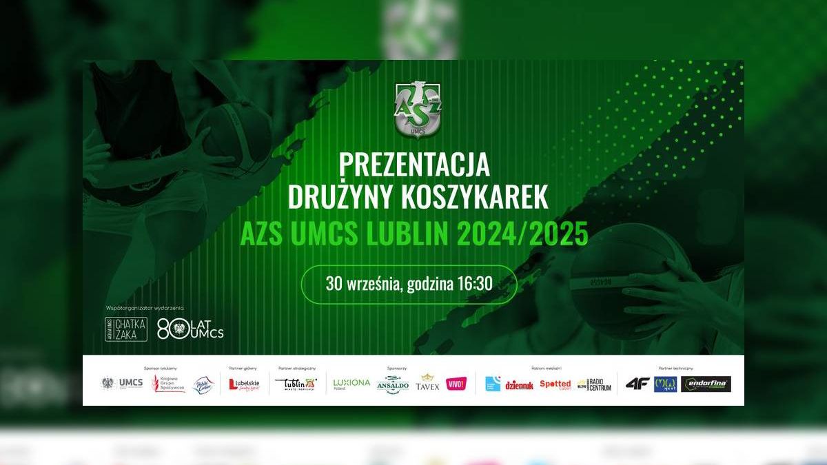grafika prezentacja drużyny koszykarek AZS UMCS Lublin