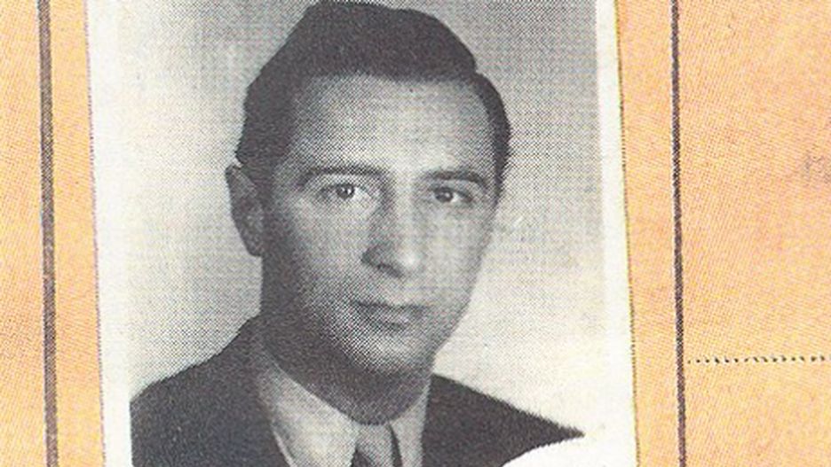 Leopold Tyrmand na zdjęciu z metryczki, 1953 r.