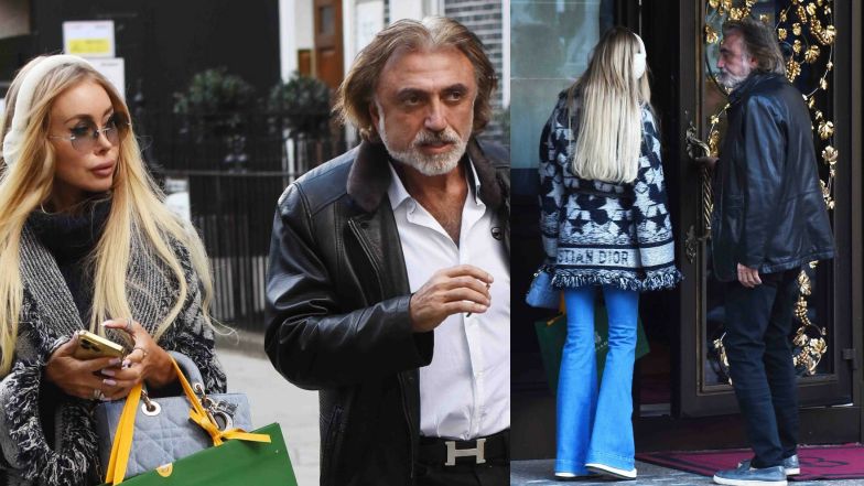 Julia Dybowska i Robert Tchenguiz idą do greckiej restauracji