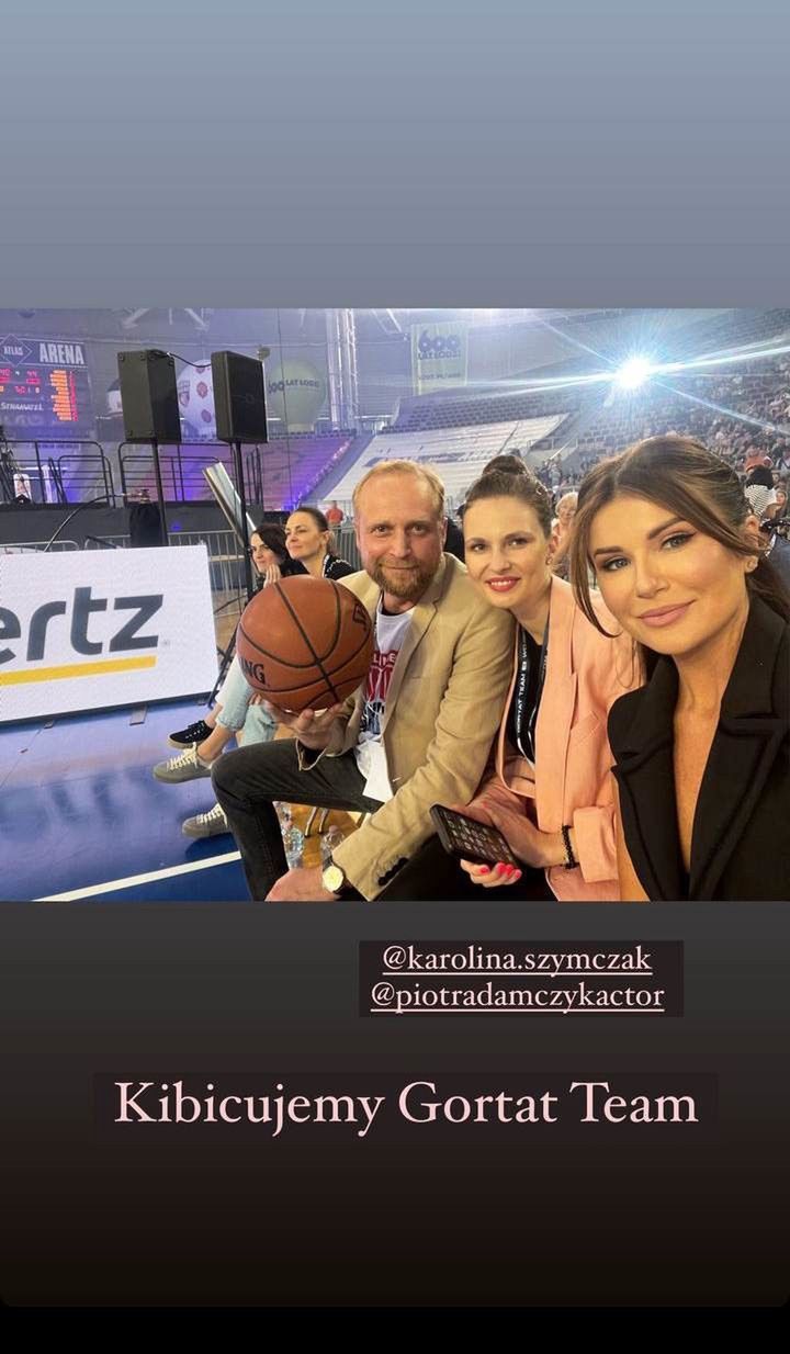 Żaneta Gortat kibicuje Marcinowi z Piotrem Adamczykiem i jego żoną