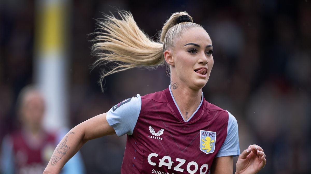 WALSALL, ENGLAND - APRIL 16: Alisha Lehmann of Aston Villa in action during the Vitality Women's FA Cup Semi Final between Aston Villa and Chelsea at the Poundland Bescot Stadium on April 16, 2023 in Walsall, England. (Photo by Visionhaus/Getty Images)