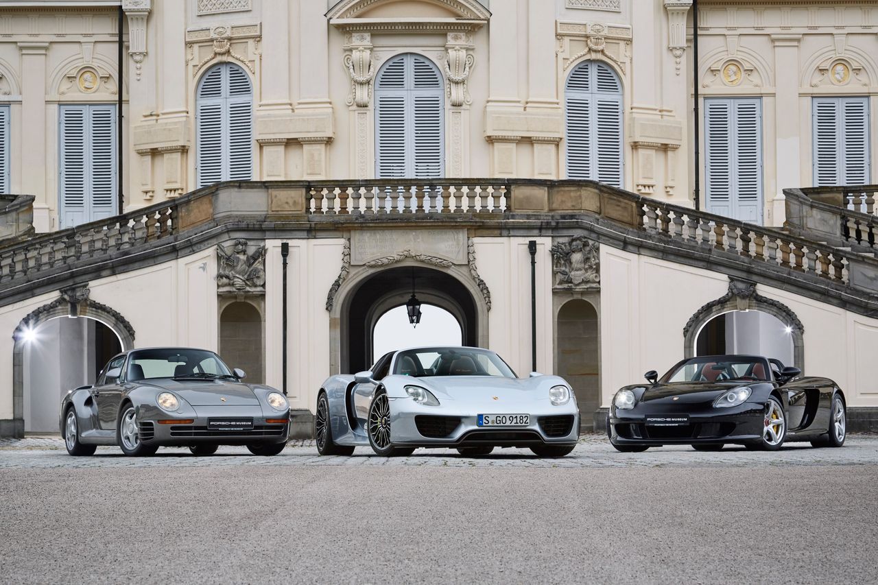 Porsche 959, 911 GT1 Straßenversion, Carrera GT i 918 Spyder - fotohistoria czterech flagowców