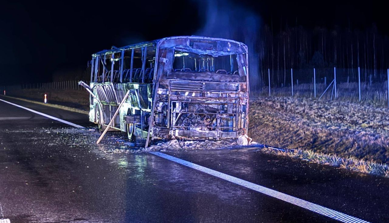 Stanął w ogniu. Dramatyczne chwile. Strażacy pokazali zdjęcia