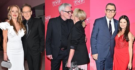 Zakochane pary wdzięczą się na ramówce TVP: całuśni Robert i Monika Janowscy, zachowawczy Maciej Orłoś z narzeczoną i pogodzeni Borkowscy
