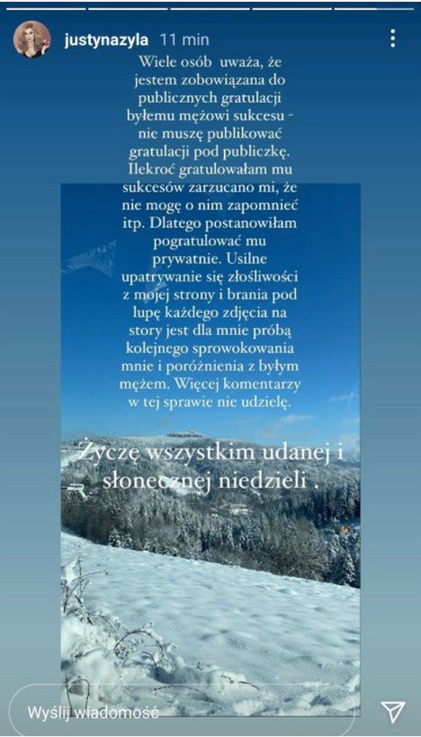 Justyna Żyła zabrała głos.