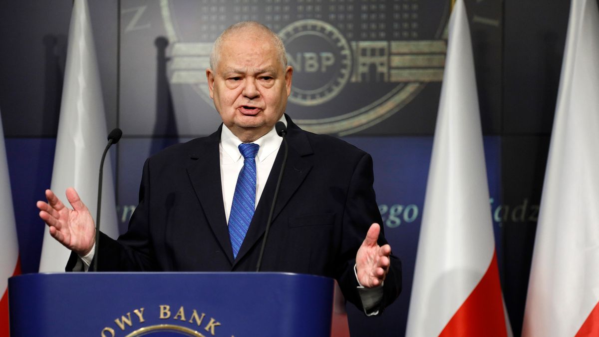 Adam Glapinski, governor of Poland's central bank, also known as Narodowy Bank Polski (NBP), speaks during a news conference in Warsaw, Poland, on Wednesday, Feb. 9, 2022. Poland increased borrowing costs for a fifth consecutive month to an almost nine-year high as pressure grows on the central bank to tame record inflation in eastern Europe's largest economy. Photographer: Piotr Malecki/Bloomberg via Getty Images