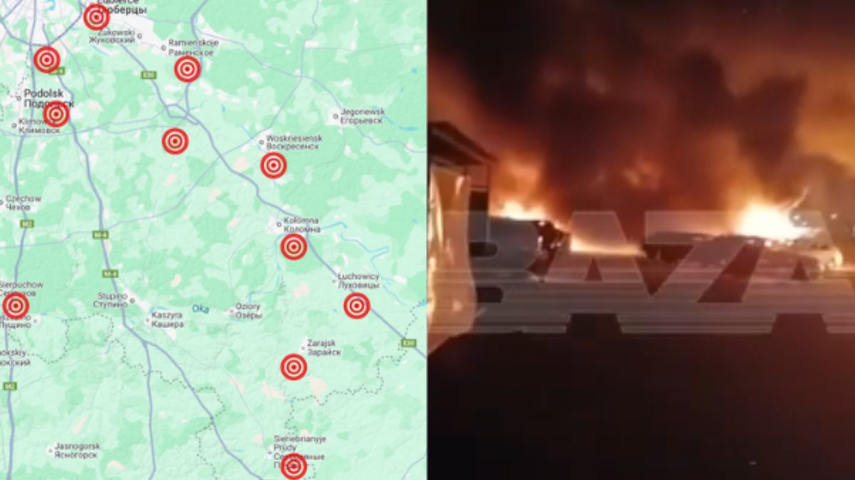 Zmasowany atak ukraińskich dronów na Moskwę