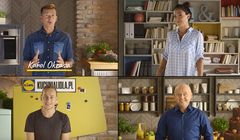 Karol Okrasa w kampanii Lidla gotuje z Kingą Paruzel i Darkiem Gutkowskim dla internautów (wideo)