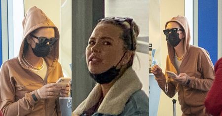 Sandra Kubicka w kapturze i okularach przeciwsłonecznych ukrywa się przed fanami (?) na lotnisku (ZDJĘCIA)