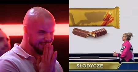 Tytuł serialu zamiast nazwy batona. Zabawna wpadka w "The Floor"