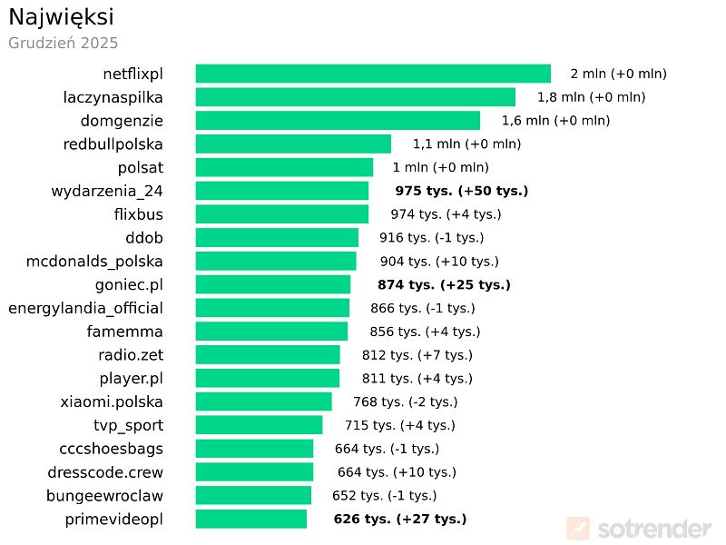 Największe profile na TikToku