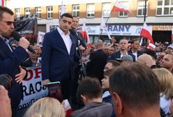 Kontrowersyjna decyzja na finiszu. Pojawił się na wiecu Nawrockiego