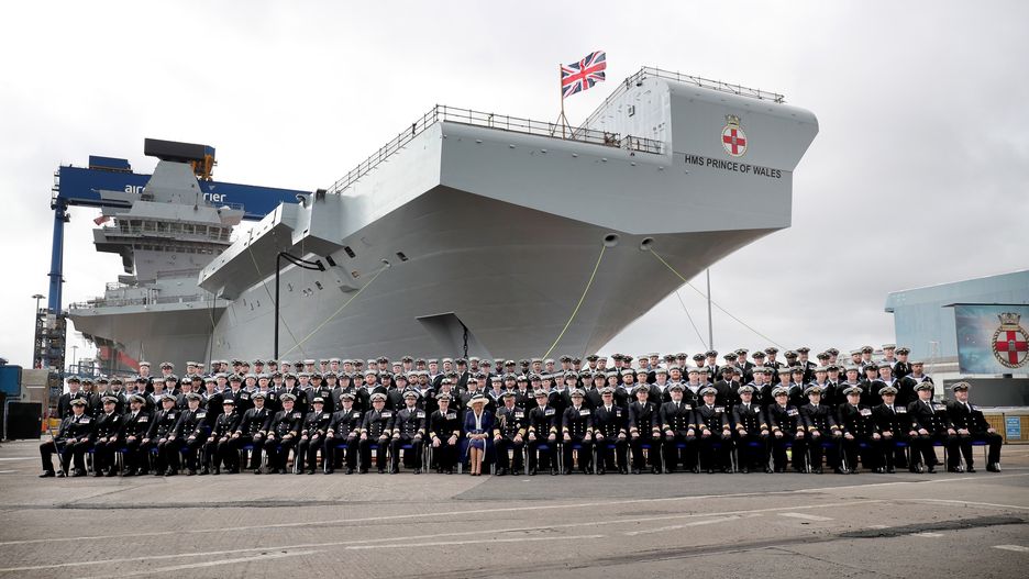 HMS Prince Of Wales podczas uroczystości nadania imienia 8 sierpnia 2017 roku