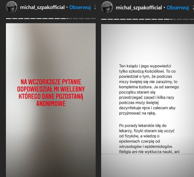Michał Szpak otrzymał odpowiedź