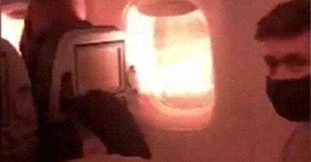 Samolot zapalił się tuż po starcie. Myśleli, że to koniec. Wideo