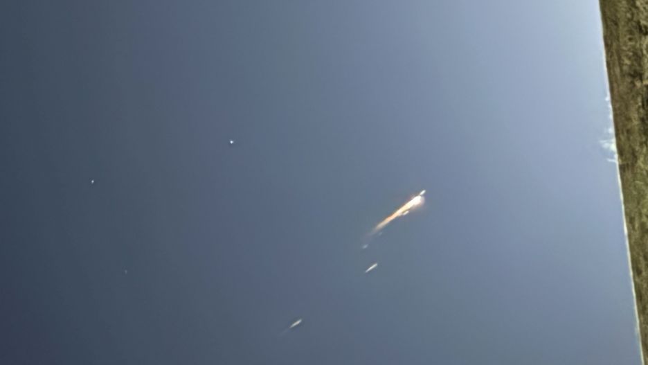 Płonący chiński satelita, Mississippi (American Meteor Society)