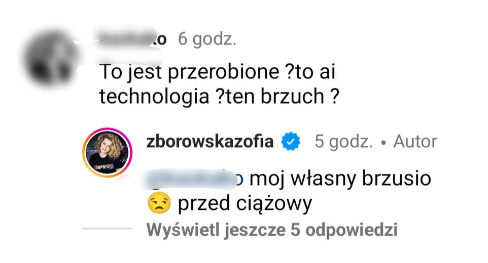 Zborowska odpowiedziała fance