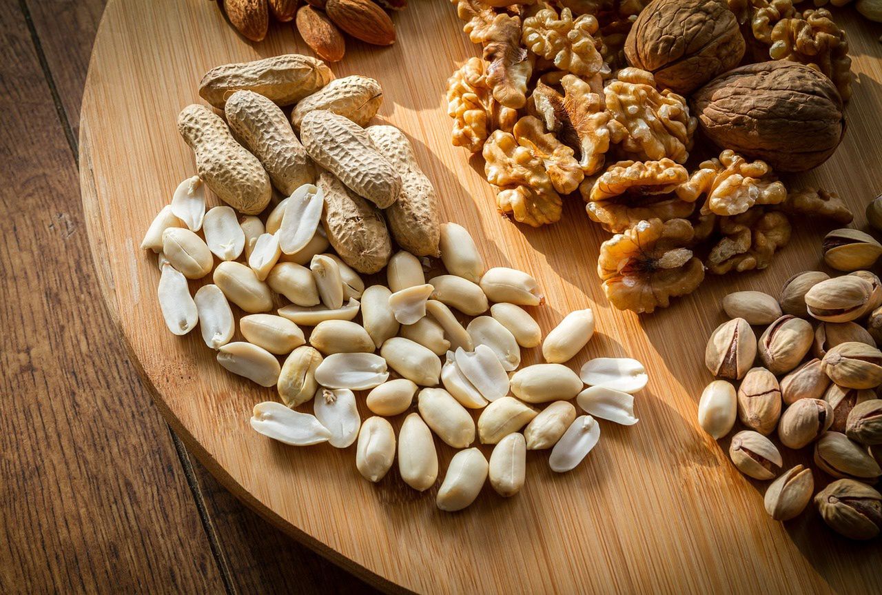 Nuts are a great source of healthy fats.