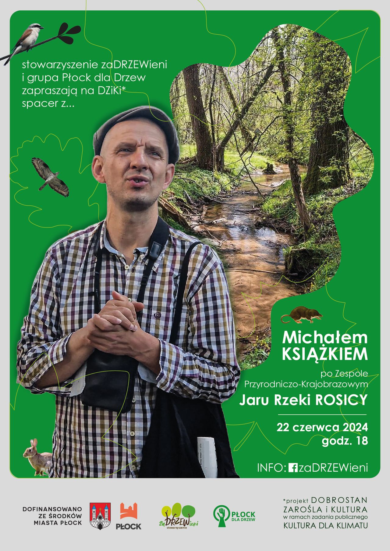 Plakat informujący o drugim Dzikim Spacerze 