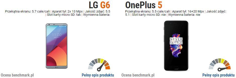 LG G6 vs OnePlus 5