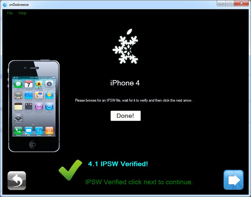 Pierwsze screeny z PwnageTool oraz sn0wbreeze dla iOS 4.1 2