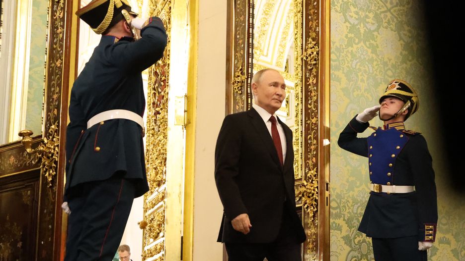 MOSCOW, RUSSIA - OCTOBER 9: (RUSSIA OUT) Russian President Vladimir Putin enters the hall during his meeting Belarusian President Alexander Lukashenko (not pictured) during their bilateral meeting at the Grand Kremlin Palace, October 9, 2024, in Moscow, Russia. Lukashenko and other leaders of ex-Soviet states gathered in Moscow for an annual summit of CIS. (Photo by Contributor/Getty Images)