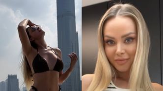 Ola Ciupa wdzięczy się w bikini na basenie w Dubaju