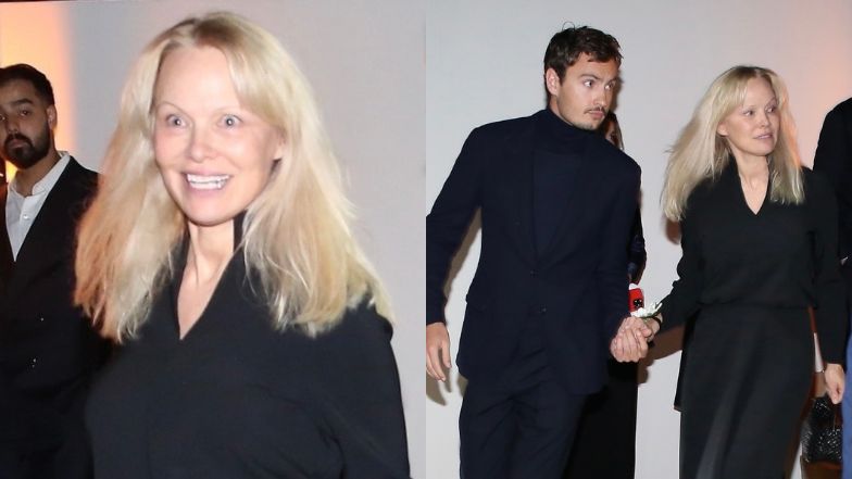 Pamela Anderson maszeruje na imprezę w towarzystwie syna