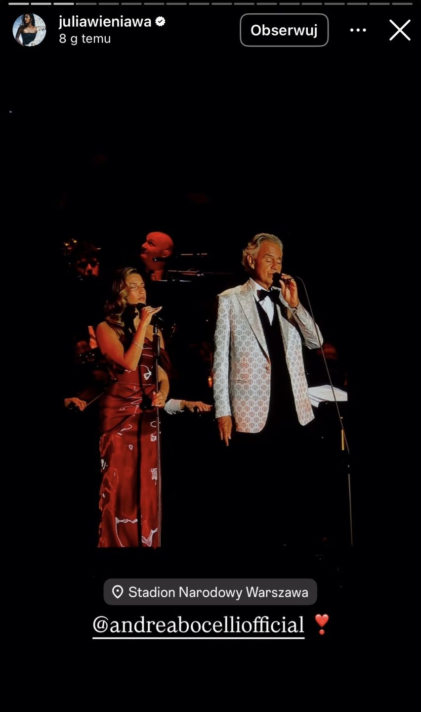 Julia Wieniawa i Andrea Bocelli