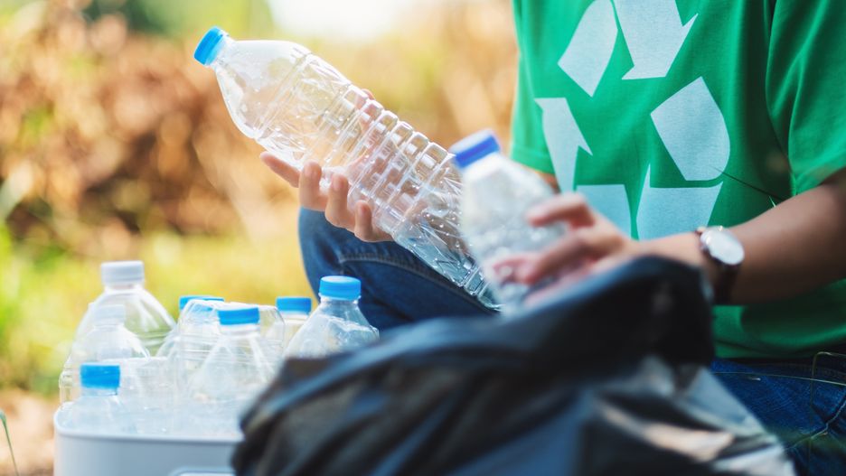 A woman picking up garbage plastic bottles into a box and bag for recycling concept
bag, beverage, bin, bottle, box, clean, collecting, concept, conservation, drink, earth, eco, ecology, energy, environment, environmental, garbage, glass, global, green, hand, holding, industry, junk, management, nature, outdoors, people, pick up, planet, plastic, pollution, protection, recyclable, recycle, recycling, reduce, renew, renewable, reuse, rubbish, save, symbol, trash, warming, waste, water, woman, world, zero