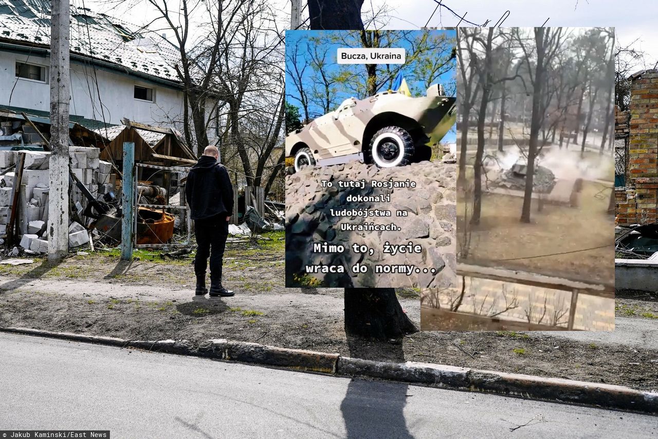 Rosyjscy okupanci stoczyli w Buczy bitwę z pomnikiem. Nie trafili w niego ani razu