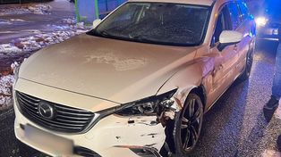 Chciał tak dojechać do Norwegii. Nie tylko stan auta był problemem