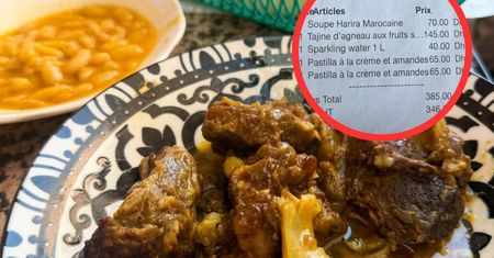 Zamówiła obiad w Maroku i pokazała paragon. Kwota to spore zaskoczenie