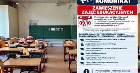 Wzmocnione środki bezpieczeństwa. Niektóre szkoły zamknięte w piątek